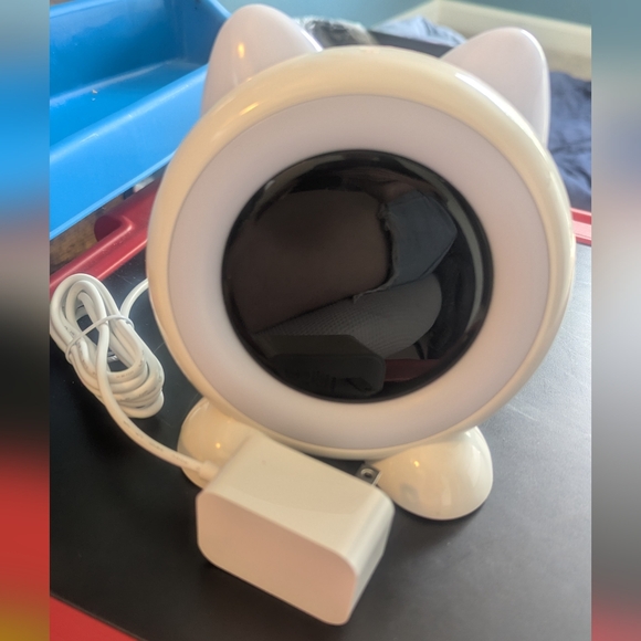 Amazon Other - Cute Cat-Shaped White and Black Clock with USB